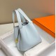 Premium Replica Hermes Tote Bag Picotin Lock 18/22 Clemence Blue At Cheap Price