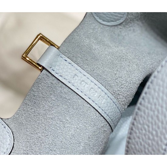 Premium Replica Hermes Tote Bag Picotin Lock 18/22 Clemence Blue At Cheap Price