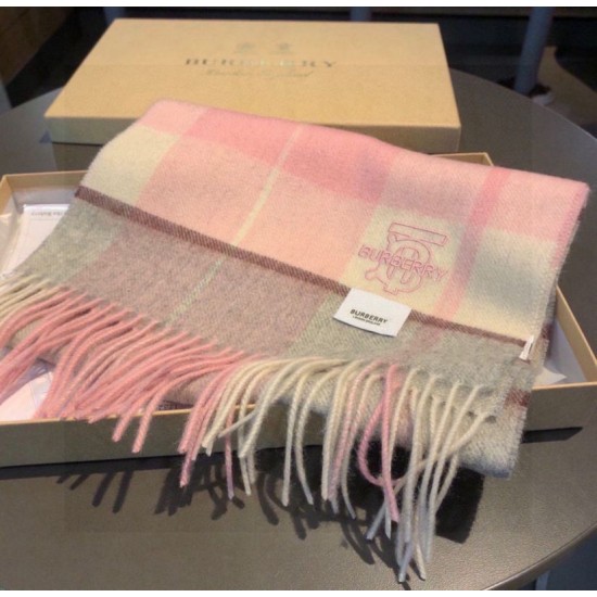 Top AAAAA Replica Burberry Check Classical Cashmere Scarf, Pink, 30 x 168 cm Clone Cheap