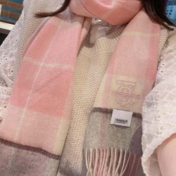 Top AAAAA Replica Burberry Check Classical Cashmere Scarf, Pink, 30 x 168 cm Clone Cheap