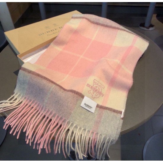 Top AAAAA Replica Burberry Check Classical Cashmere Scarf, Pink, 30 x 168 cm Clone Cheap