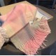 Top AAAAA Replica Burberry Check Classical Cashmere Scarf, Pink, 30 x 168 cm Clone Cheap