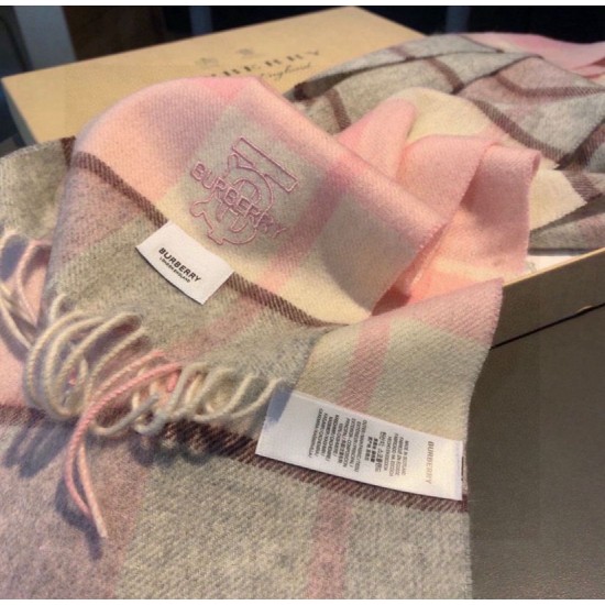 Top AAAAA Replica Burberry Check Classical Cashmere Scarf, Pink, 30 x 168 cm Clone Cheap
