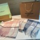 Top AAAAA Replica Burberry Check Classical Cashmere Scarf, Gray/Blue, 30 x 168 cm Clone Cheap