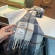 Top AAAAA Replica Burberry Check Classical Cashmere Scarf, Gray/Blue, 30 x 168 cm Clone Cheap