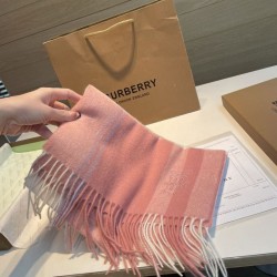 Top AAAAA Replica Burberry Check Classical Cashmere Scarf, Pink, 30 x 200 cm Clone Cheap