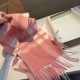 Top AAAAA Replica Burberry Check Classical Cashmere Scarf, Pink, 30 x 200 cm Clone Cheap