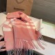 Top AAAAA Replica Burberry Check Classical Cashmere Scarf, Pink, 30 x 200 cm Clone Cheap