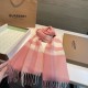 Top AAAAA Replica Burberry Check Classical Cashmere Scarf, Pink, 30 x 200 cm Clone Cheap