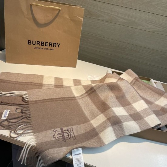 Top AAAAA Replica Burberry Check Classical Cashmere Scarf, Beige, 30 x 200 cm Clone Cheap