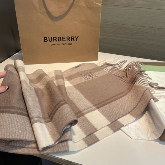Top AAAAA Replica Burberry Check Classical Cashmere Scarf, Beige, 30 x 200 cm Clone Cheap