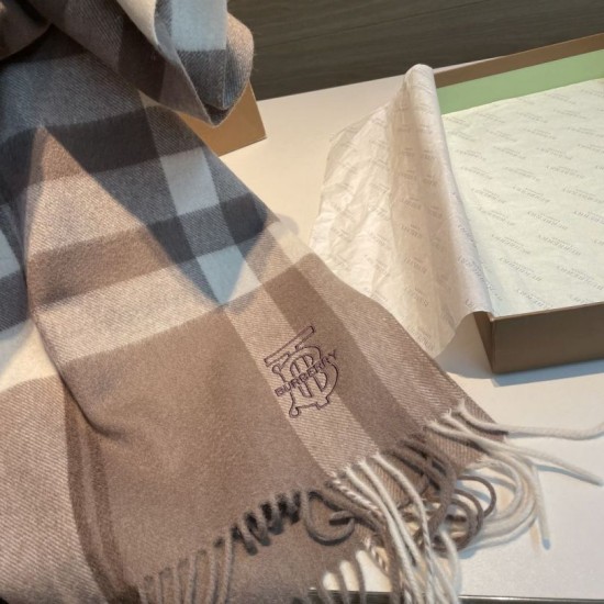 Top AAAAA Replica Burberry Check Classical Cashmere Scarf, Beige, 30 x 200 cm Clone Cheap
