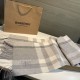 Top AAAAA Replica Burberry Check Classical Cashmere Scarf, Gray, 30 x 200 cm Clone Cheap