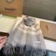 Top AAAAA Replica Burberry Check Classical Cashmere Scarf, Gray, 30 x 200 cm Clone Cheap
