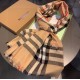 Top AAAAA Replica Burberry Check Cashmere Scarf, Beige with Frayed Edges, 70 x 200 cm Clone Cheap
