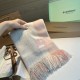 Top AAAAA Replica Burberry Check Cashmere Shawl with Pink Frayed Edges, 60 x 180 cm Clone Cheap