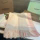 Top AAAAA Replica Burberry Check Cashmere Shawl with Pink Frayed Edges, 60 x 180 cm Clone Cheap