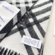 Top AAAAA Replica Burberry Check Cashmere Scarf Black/White 30 x 168 cm Clone Cheap