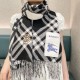Top AAAAA Replica Burberry Check Cashmere Scarf Black/White 30 x 168 cm Clone Cheap