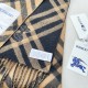 Top AAAAA Replica Burberry Check Cashmere Scarf with Tassel Hem, Black/Brown 30 x 168 cm Clone Cheap