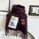 Top AAAAA Replica Burberry Check Cashmere Scarf with Tassel Hem, Black/Red 30 x 168 cm Clone Cheap