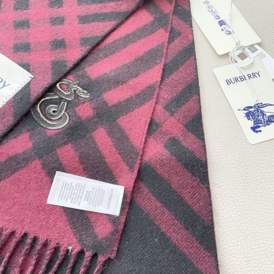 Top AAAAA Replica Burberry Check Cashmere Scarf with Tassel Hem, Black/Red 30 x 168 cm Clone Cheap