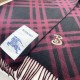 Top AAAAA Replica Burberry Check Cashmere Scarf with Tassel Hem, Black/Red 30 x 168 cm Clone Cheap
