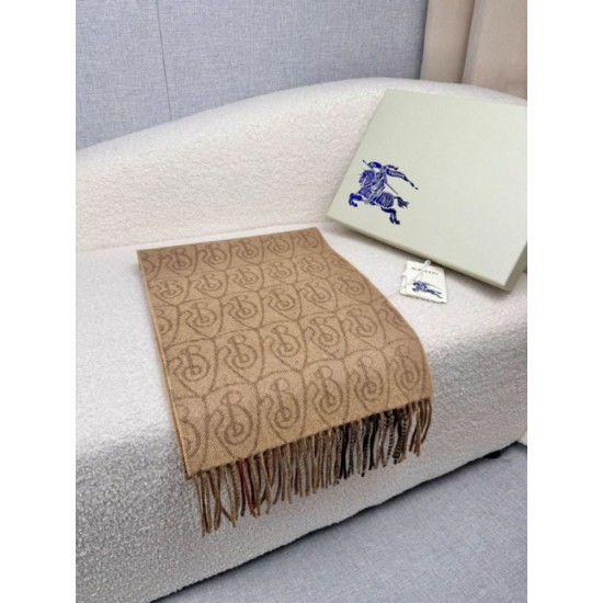 Top AAAAA Replica Burberry Reversible Cashmere Scarf with Check and B Shield, Archive Beige 30 x 168 cm Clone Cheap