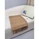 Top AAAAA Replica Burberry Reversible Cashmere Scarf with Check and B Shield, Archive Beige 30 x 168 cm Clone Cheap