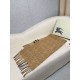 Top AAAAA Replica Burberry Reversible Cashmere Scarf with Check and B Shield, Archive Beige 30 x 168 cm Clone Cheap