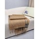 Top AAAAA Replica Burberry Reversible Cashmere Scarf with Check and B Shield, Archive Beige 30 x 168 cm Clone Cheap