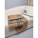 Top AAAAA Replica Burberry Reversible Cashmere Scarf with Check and B Shield, Archive Beige 30 x 168 cm Clone Cheap