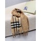 Top AAAAA Replica Burberry Reversible Cashmere Scarf with Check and B Shield, Archive Beige 30 x 168 cm Clone Cheap