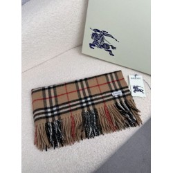 Top AAAAA Replica Burberry Classic Check Cashmere Scarf, Brown 30 x 155 cm Clone Cheap