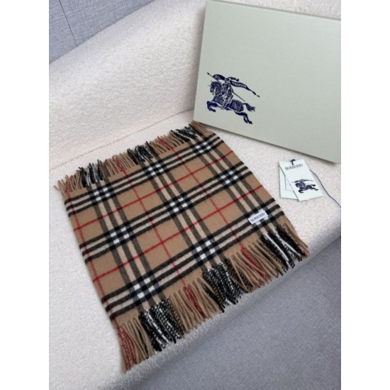 Top AAAAA Replica Burberry Classic Check Cashmere Scarf, Brown 30 x 155 cm Clone Cheap
