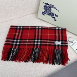 Top AAAAA Replica Burberry Classic Check Cashmere Scarf, Red 30 x 155 cm Clone Cheap