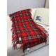 Top AAAAA Replica Burberry Classic Check Cashmere Scarf, Red 30 x 155 cm Clone Cheap