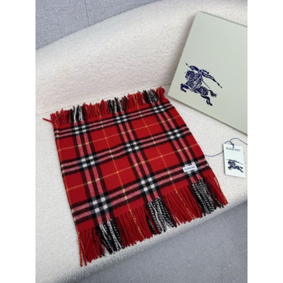 Top AAAAA Replica Burberry Classic Check Cashmere Scarf, Red 30 x 155 cm Clone Cheap