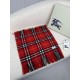 Top AAAAA Replica Burberry Classic Check Cashmere Scarf, Red 30 x 155 cm Clone Cheap