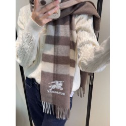 Top AAAAA Replica Burberry Classic Check Cashmere Scarf, Grey 30 x 180 cm Clone Cheap