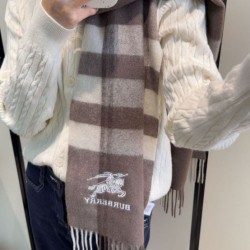 Top AAAAA Replica Burberry Classic Check Cashmere Scarf, Grey 30 x 180 cm Clone Cheap