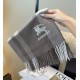 Top AAAAA Replica Burberry Classic Check Cashmere Scarf, Grey 30 x 180 cm Clone Cheap