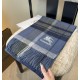 Top AAAAA Replica Burberry Classic Check Cashmere Scarf, Blue 30 x 180 cm Clone Cheap