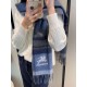 Top AAAAA Replica Burberry Classic Check Cashmere Scarf, Blue 30 x 180 cm Clone Cheap