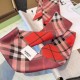Top AAAAA Replica Burberry Vintage Check Silk Scarf, Red 8 x 180 cm Clone Cheap
