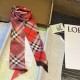 Top AAAAA Replica Burberry Vintage Check Silk Scarf, Red 8 x 180 cm Clone Cheap