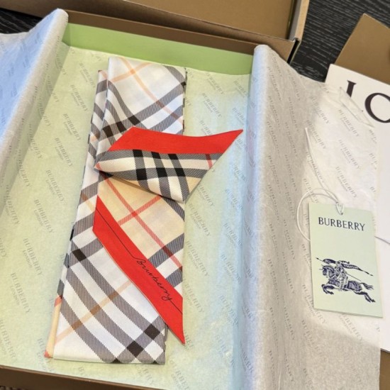 Top AAAAA Replica Burberry Vintage Check Silk Scarf, Beige 8 x 180 cm Clone Cheap