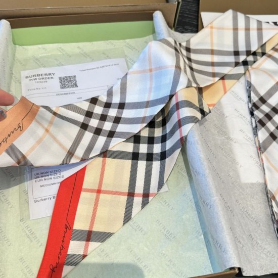 Top AAAAA Replica Burberry Vintage Check Silk Scarf, Beige 8 x 180 cm Clone Cheap