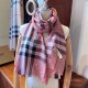 Top AAAAA Replica Burberry Classic Check Scarf Cashmere Pink 70 x 200 Clone Cheap