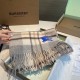Top AAAAA Replica Reversible Cashmere Scarf with EKD Burberry Check Pattern 30 x 200 Gray Clone Cheap